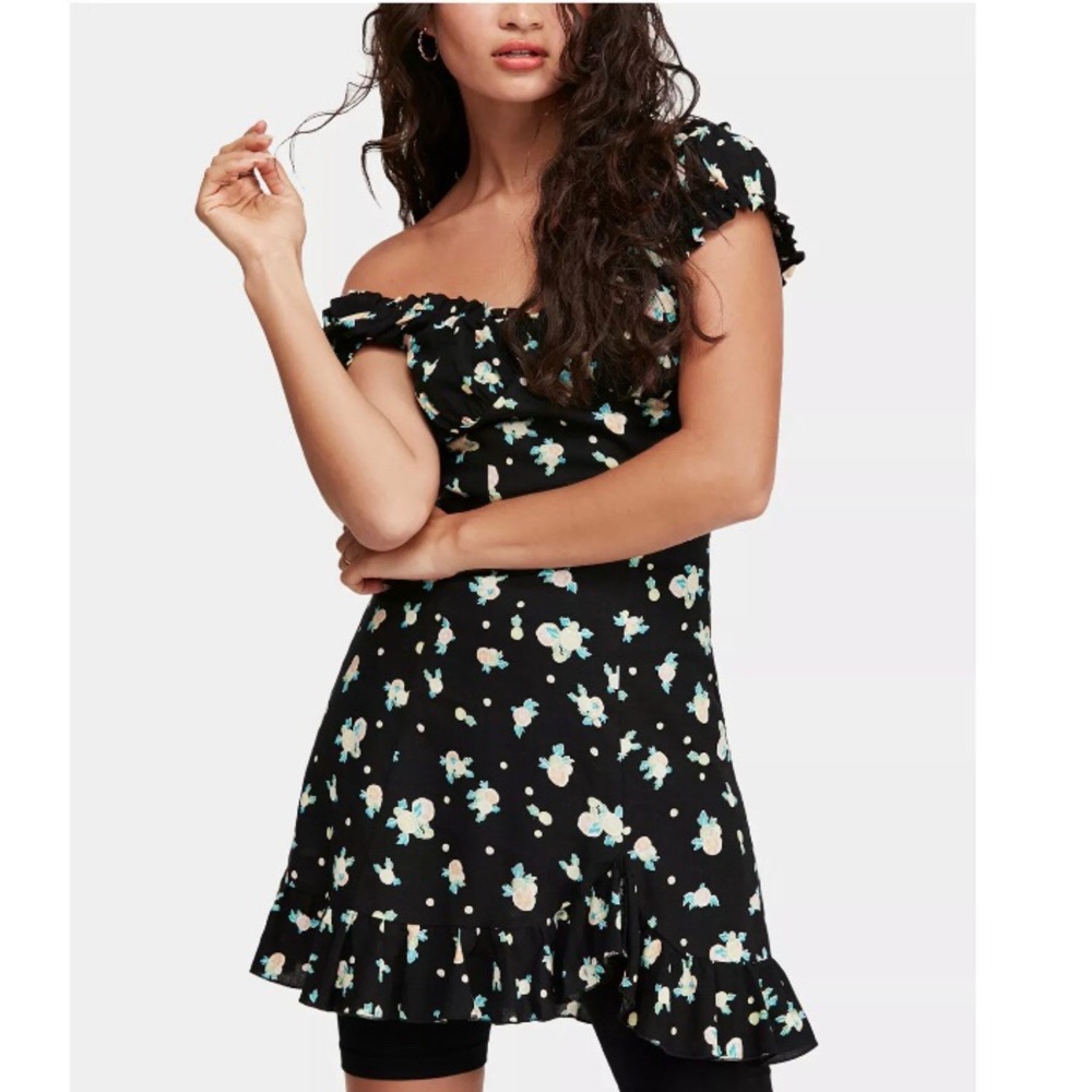 *JUST REDUCED” Free People Like A Lady Printed Mini Dress XS S M